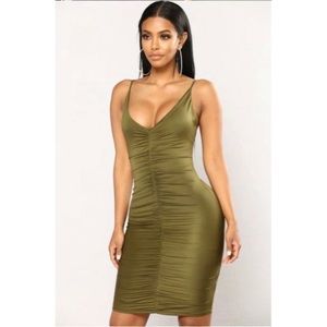 Green Fashion Nova Dress Size :L